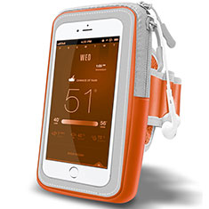 Fascia da Braccio Custodia Armband Corsa Sportiva Universale A02 per Handy Zubehoer Mikrofon Fuer Smartphone Arancione