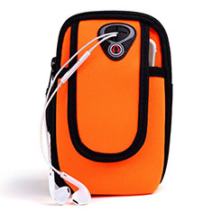 Fascia da Braccio Custodia Armband Corsa Sportiva Universale A04 per Handy Zubehoer Mikrofon Fuer Smartphone Arancione