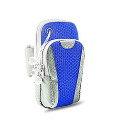 Fascia da Braccio Custodia Armband Corsa Sportiva Universale B32 per Samsung Galaxy Core Prime G360F G360GY Blu