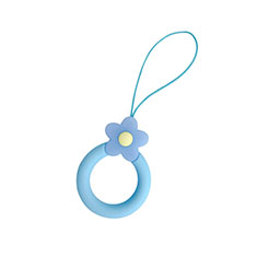 Laccetto da Polso Cordino da Polso Cinghia Cordino Mano con Anello R06 per Accessories Da Cellulare Auricolari E Cuffia Blu