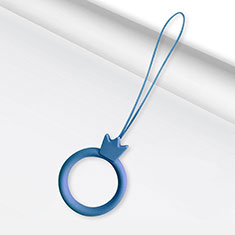 Laccetto da Polso Cordino da Polso Cinghia Cordino Mano con Anello R07 per Samsung Glaxy S9 Plus Blu