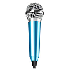 Microfono Mini Stereo Karaoke 3.5mm M04 per Samsung Galaxy A71 4G A715 Cielo Blu