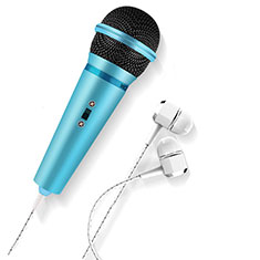 Microfono Mini Stereo Karaoke 3.5mm M05 per Vivo X80 Lite 5G Cielo Blu