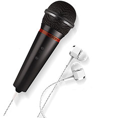 Microfono Mini Stereo Karaoke 3.5mm M05 per Accessories Da Cellulare Auricolari E Cuffia Nero