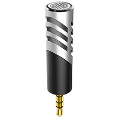 Microfono Mini Stereo Karaoke 3.5mm M09 per Vivo Y35 4G Argento
