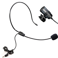 Microfono Mini Stereo Karaoke 3.5mm M11 per Accessories Da Cellulare Custodia Impermeabile Nero