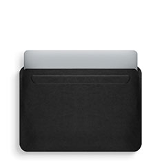 Morbido Pelle Custodia Marsupio Tasca L02 per Apple MacBook Pro 13 pollici Nero
