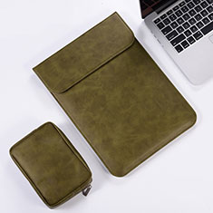 Morbido Pelle Custodia Marsupio Tasca per Apple MacBook Pro 13 pollici (2020) Verde