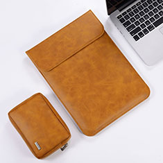 Morbido Pelle Custodia Marsupio Tasca per Apple MacBook Pro 15 pollici Arancione