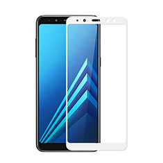 Pellicola in Vetro Temperato Protettiva Integrale Proteggi Schermo Film per Samsung Galaxy A8 (2018) Duos A530F Bianco