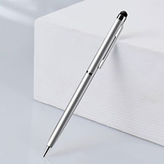 Penna Pennino Pen Touch Screen Capacitivo Universale H01 per Handy Zubehoer Mikrofon Fuer Smartphone Argento