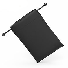 Sacchetto in Velluto Cover Marsupio Tasca Universale S04 per Xiaomi Poco M5 4G Nero