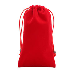 Sacchetto in Velluto Custodia Marsupio Tasca Universale per Accessoires Telephone Stylets Rosso
