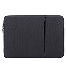 Sacchetto in Velluto Custodia Tasca Marsupio L04 per Huawei Honor MagicBook 15 Nero