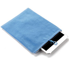 Sacchetto in Velluto Custodia Tasca Marsupio per Apple iPad 3 Cielo Blu