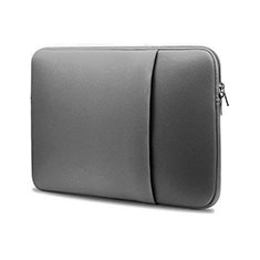 Sacchetto in Velluto Custodia Tasca Marsupio S01 per Samsung Galaxy Book Flex 13.3 NP930QCG Grigio