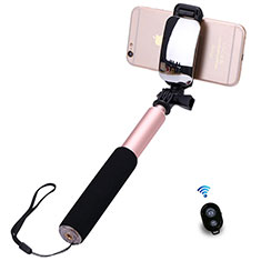 Sostegnotile Bluetooth Selfie Stick Allungabile Bastone Selfie Universale S13 per Xiaomi Poco M5S Oro Rosa