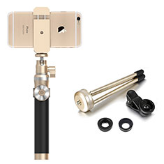 Sostegnotile Bluetooth Selfie Stick Allungabile Bastone Selfie Universale S16 per Samsung Galaxy S6 Edge+ Plus Oro