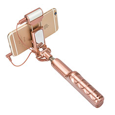 Sostegnotile Bluetooth Selfie Stick Allungabile Bastone Selfie Universale S17 per Vivo Y35 4G Oro