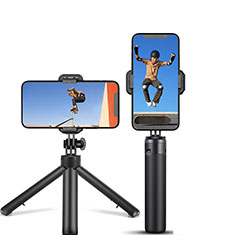 Sostegnotile Bluetooth Selfie Stick Tripode Allungabile Bastone Selfie Universale T12 per Samsung Galaxy Xcover 3 SM-G388f SM-G389f Nero