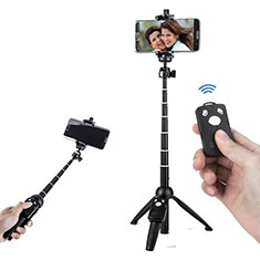 Sostegnotile Bluetooth Selfie Stick Tripode Allungabile Bastone Selfie Universale T24 per Samsung Galaxy A12 Nacho Nero