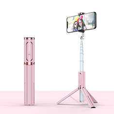 Sostegnotile Bluetooth Selfie Stick Tripode Allungabile Bastone Selfie Universale T26 per Samsung Galaxy A3 2017 Oro Rosa