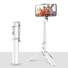 Sostegnotile Bluetooth Selfie Stick Tripode Allungabile Bastone Selfie Universale T28 per Samsung Galaxy S6 Edge+ Plus Bianco