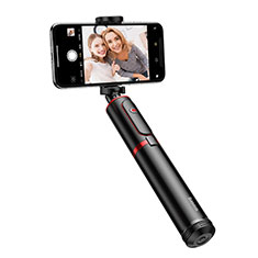 Sostegnotile Bluetooth Selfie Stick Tripode Allungabile Bastone Selfie Universale T34 per Handy Zubehoer Kopfhoerer Headset Rosso e Nero