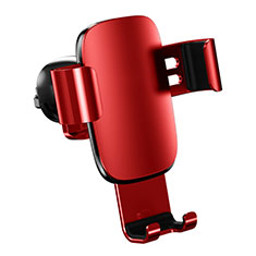 Supporto Cellulare Da Auto Bocchette Aria Universale A04 per Sharp Aquos R6 Rosso
