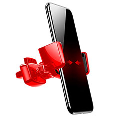 Supporto Cellulare Da Auto Bocchette Aria Universale A05 per Samsung Galaxy Note 4 Rosso