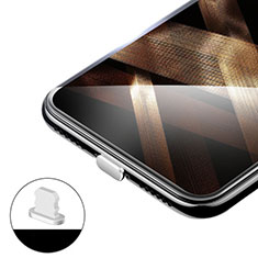 Tappi Antipolvere Anti-dust Lightning USB Jack Antipolvere H02 per Apple iPhone X Argento