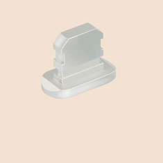 Tappi Antipolvere Anti-dust Lightning USB Jack Antipolvere J06 per Apple iPhone X Argento
