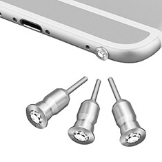 Tappi Antipolvere Jack Cuffie 3.5mm Anti-dust Android Apple Anti Polvere Universale D02 per Sony Xperia 1 IV SO-51C Argento