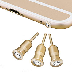 Tappi Antipolvere Jack Cuffie 3.5mm Anti-dust Android Apple Anti Polvere Universale D02 per Huawei Enjoy 8e Oro