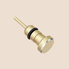 Tappi Antipolvere Jack Cuffie 3.5mm Anti-dust Android Apple Anti Polvere Universale D04 per Huawei Enjoy 8e Oro