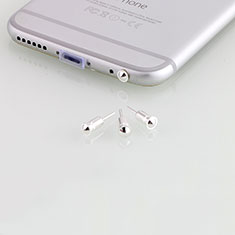 Tappi Antipolvere Jack Cuffie 3.5mm Anti-dust Android Apple Anti Polvere Universale D05 per Apple iPad 10.2 2019 Argento