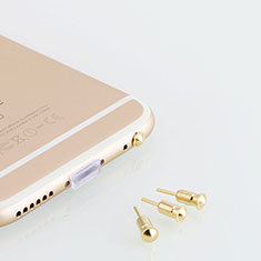 Tappi Antipolvere Jack Cuffie 3.5mm Anti-dust Android Apple Anti Polvere Universale D05 per Huawei Enjoy 8e Oro