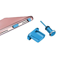 Tappi Antipolvere USB-B Jack Anti-dust Android Anti Polvere Universale H01 per Vivo iQOO Z6 5G Blu