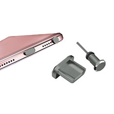 Tappi Antipolvere USB-B Jack Anti-dust Android Anti Polvere Universale H01 per Samsung Galaxy S6 Edge+ Plus Grigio Scuro