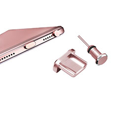 Tappi Antipolvere USB-B Jack Anti-dust Android Anti Polvere Universale H01 per Vivo Y35 4G Oro Rosa