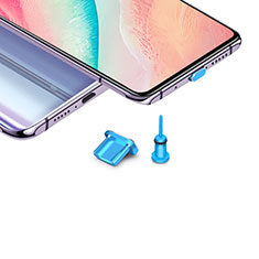Tappi Antipolvere USB-B Jack Anti-dust Android Anti Polvere Universale H02 per Handy Zubehoer Mikrofon Fuer Smartphone Blu