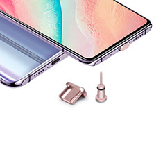 Tappi Antipolvere USB-B Jack Anti-dust Android Anti Polvere Universale H02 per Samsung Galaxy S6 Edge+ Plus Oro Rosa