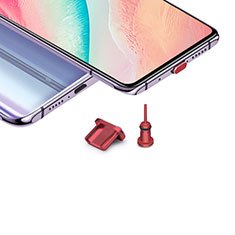 Tappi Antipolvere USB-B Jack Anti-dust Android Anti Polvere Universale H02 per Oppo A58 4G Rosso