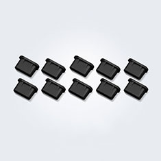 Tappi Antipolvere USB-C Jack Anti-dust Type-C Anti Polvere Universale 10PCS H01 per Xiaomi Poco X5 5G Nero