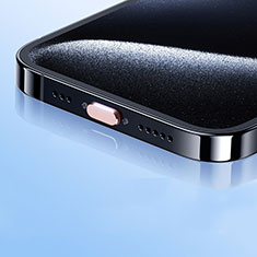 Tappi Antipolvere USB-C Jack Anti-dust Type-C Anti Polvere Universale H01 per Apple iPhone 15 Plus Oro Rosa