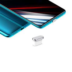 Tappi Antipolvere USB-C Jack Anti-dust Type-C Anti Polvere Universale H02 per Xiaomi Redmi Note 10T 5G Argento