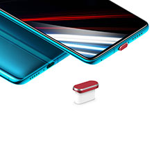 Tappi Antipolvere USB-C Jack Anti-dust Type-C Anti Polvere Universale H02 per Samsung Galaxy F12 Rosso