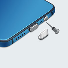 Tappi Antipolvere USB-C Jack Anti-dust Type-C Anti Polvere Universale H05 per Apple iPhone 15 Plus Grigio Scuro