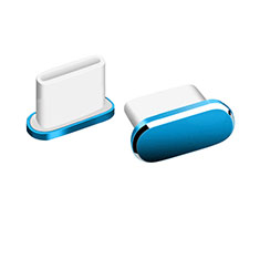 Tappi Antipolvere USB-C Jack Anti-dust Type-C Anti Polvere Universale H06 per Apple iPhone 15 Pro Blu