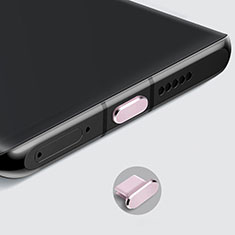Tappi Antipolvere USB-C Jack Anti-dust Type-C Anti Polvere Universale H08 per Vivo iQOO Z6 5G Oro Rosa